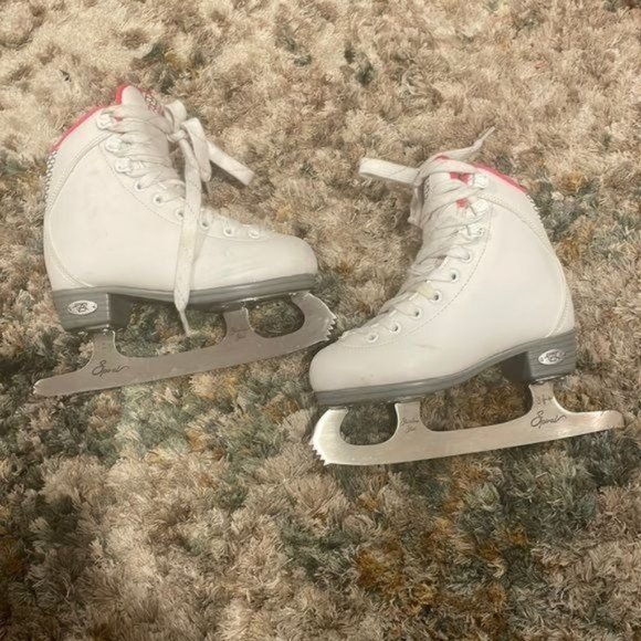 Riedel Shoes Riedell Sparkle White And Pink Childrens Girl Ice